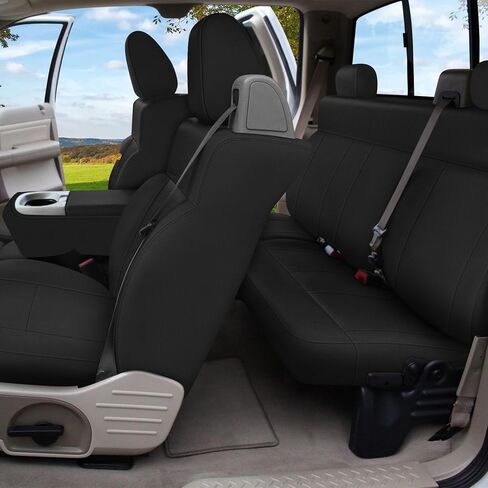 غطاء مقعد الشاحنة متوافق مع 2004-2008 Ford F150 XLT Super Cab Front & Bear ، غطاء مقعد ثقيل من القماش المحبوك in Kuwait
