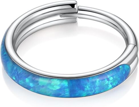 FUNLMO 316L Surgical Steel Conch Piercing Jewelry Cartilage Hoop Earring Nose Ring Hoop Helix Hoop Earring Conch Hoop Broadside Opal Conch Earring in Saudi Arabia