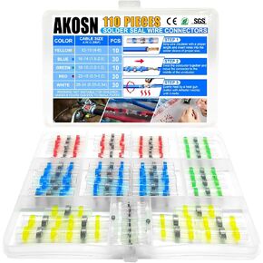 130 PCS Blue Heat Shrink Butt Connectors,16-14 AWG, Self Soldering Butt Connector, Waterproof Solder Seal Wire Connectors, Butt Splice Wire Terminals for Automotive Marine Boat in Saudi Arabia