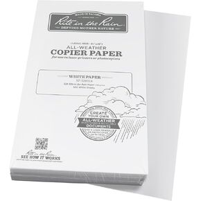 Rite In The Rain Weatherproof Laser Printer Paper, Legal Paper Size 8 1/2" x 14", 32# White, 500 Sheet Pack (No. 328514), 14 x 8.5 x 2.75