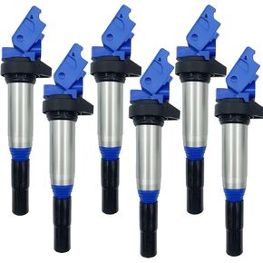 6PC HLZ PRODUCT HIGH PERFORMANCE IGNITION COIL UF667 12138616153 FOR BWM 1 3 4 5 6 7 M POWER SEREIS X1 X3 X5 X4 X6 Z4 ActiveHybrid E&F SERIES Chassis N51 N52 N53 N54 N55 S55 2.5 3.0 3.0T V6