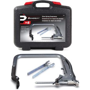 Powerbuilt Valve Spring Compressor Kit, Remove Coil Springs, Cylinder Heads, T-Handle, Car and Vehicle Service Repair Tool Set - 648615, Silver