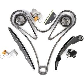Engine Timing Chain Kit 4.0L Fit for 2005-2015 Xterra Frontier, for 2012-2015 NV1500 NV2500 NV3500,for 2005-2012 Pathfinder for 2009-2012 Equator Car Parts Sets with Sprocket Guide Rail Tensioner