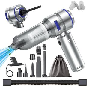Car Vacuum Cleaner High Power - 22000PA Portable Car Vacuums 4 in 1 Compressed Air Duster & Air Blower & Pump Hand Held Vacuum Cordless with Brushless Motor for Cars Home Office
