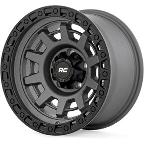 Rough Country 85 Series One-Piece 15x8 5x5.5 Wheel-85150814 Gunmetal Gray w/Black Ring Wheel with Gun Metal (15 x 8. inches /8 x 5 inches, -19 mm Offset)