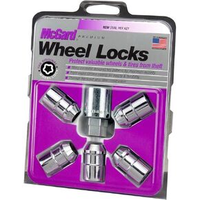 MCGARD 24538 Chrome Cone Seat Wheel Lock (1/2"-20 Thread Size) - Set of 5