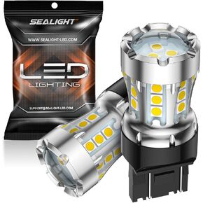 SEALIGHT 7443 LED Bulb White, Super Bright 7441 7444 T20 992 W21W LED Bulb for Backup Reverse Tail Brake Parking Lights, Pack of 2