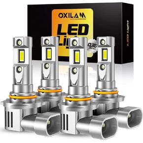 OXILAM 9005 LED Bulbs 800% Brightness 40000LM Super Bright, OEM Fit 6500K White, 20 Years Lifespan with Silent Fan & Heat Dissipation, Weatherproof IP68 & Error-Free Installation, 2 Pack