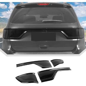 JeCar Smoked Black Tail Light Cover Guard Trim Fit for Dodge Durango 2014-2024 (4pcs)