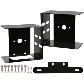 LINKITOM Square Trailer Tail Light Mounting Box & License Plate Bracket, Heavy Duty Steel Guard Cover for Trailers Under 80" Boat Truck Marine Camper RV