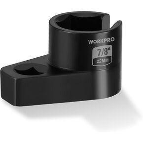 WORKPRO O2 Oxygen Sensor Socket 3/8" Drive x 7/8" 22mm, Offset Oxygen Sensor Removal Tool Wrench, 6-Point O2 Sensor Tool with Wire Gate
