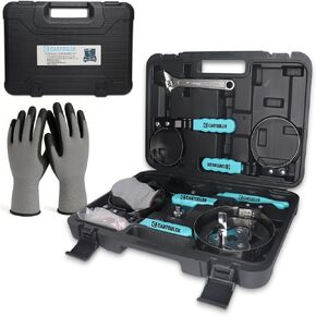 12-Piece Swivel Oil Filter Wrench Set 2-3/4" to 5-1/4", 12" Adjustable Oil Filter Plier, Universal 3-Jaw Oil Filter Removal Tool With Adapter, 8" Adjustable Wrench