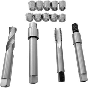 7/16-20 Inch Two Sizes Thread Repair kit (Including 5 Inserts 0.41 inches Length,5 Stainless Steel Inserts 0.61 inches Length)