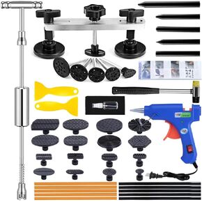 Dent Puller - Car Dent Puller, 45PCS Car Dent Puller Kit with Slide Hammer T-bar Dent Puller and Bridge Dent Puller for Car Dent Repair and Metal Surface Dent Removal