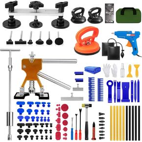 119pcs Dent Puller Kit ، Car Dent Puller ، Kit Dent Removal Kit ، مجموعة إزالة دنت بدون طلاء ، مجموعة إصلاح للسيارة ، مجموعة إزالة دنت ، مجموعة إزالة دنت بدون طلاء مع T-Bar ، مجتذب الجسر ، رافد ، دنت مجتذب
