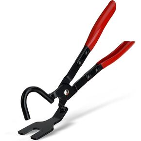 Exhaust Hanger Removal Tool, Heavy-Duty Exhaust Hanger Pliers for Car & Truck Rubber Exhaust Hangers, 25° Offset Design, Non-Slip Grip, Compatible with Most Exhaust Systems