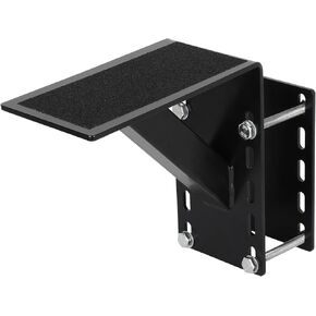 Heavy-Duty Frame Mount Boat Trailer Step with Non-Slip Surface, Supports Up to 300Lbs, Compatible with 4x3 Frames, Black Finish.