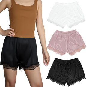 شورت نسائي سهل الارتداء تحت الفستان، نصف زلة، سروال قصير، تنورة منقسمة، يناسب الخصر من 66 سم إلى 44 سم in Kuwait