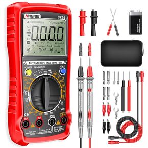 ANENG SZ26 Multimeter,Digital Automotive Engine Analyzer with 500-10000RPM Tach,Dwell Angle,Duty Cycle,DC Current,AC/DC Voltage,Amp,Ohm,Large LCD,Data Hold,Versatile Tester for Car Diagnostics
