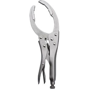 Locking Grip Oil Filter Wrench, 9.5in/240mm, Chrome Vanadium Steel Jaws