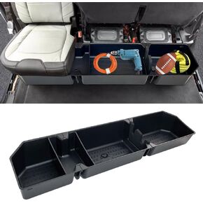 Maxdom تحت تخزين المقعد يناسب (2015-2024) F150 Supercrew Cab and Crew Cab ، (2017-2024) F250 F350 F450 F550 4-Door Pickup بحجم كامل (BLACK ، ABS Tool Box)
