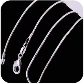 Yuren 3 Pieces 925 Sterling Silver 2mm Snake Chain Necklace Jewelry Jewelry For Men And Women(16-24 Inch)
