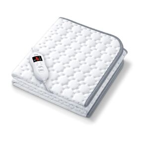 Beurer UWB55 Underblanket مسخن مع 8 إعدادات درجات الحرارة والصوف الفائق النعت ، وسادة المراتب الكهربائية مع ميزات السلامة الساخرة ، والتدفئة السريعة ، قابلة للغسل ، 59 "× 31.5"