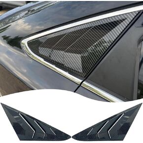 قطعتان من فتحات النوافذ الجانبية الخلفية من MUXEE، غطاء ستائر بفتحة تهوية لسيارة Hyundai Sonata 2011 2012 2013 2014 - ملحقات داخلية رياضية سوداء لامعة من ABS