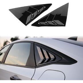 CKE for 11th Gen Civic Sedan Compatible with Honda Civic 2025 2024 2023 2022 Accessories Car Exterior Rear Side Window Louvers Air Vent Scoop Shades Cover Blinds -Bright Black