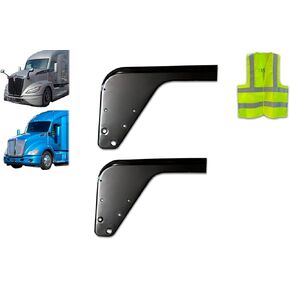 KOZAK Fairing Brackets Set For Behind Cab Cabin Fairing Extension Lower (Passenger Right Side) Compatible with Kenworth T680 2013-2021, Compatible with Kenworth T680 Next GEN 2022+ PLUS Logo, Vest