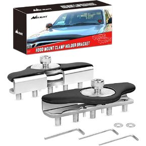 Nilight LED LID Light Bar Bracket 2PCS Universal Lood-Balar Hood Fog Pods Work Work Lamp No Drilling Aluminium Mount Clamp حامل للشاحن