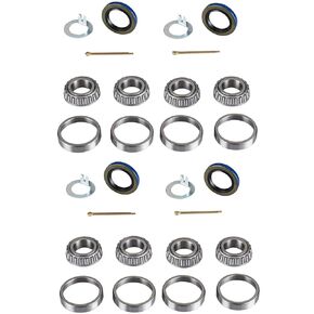 طقم محمل المقطورة ، حزمة من 2 محاور محور مقطورة L68149 L44649 يناسب 1-3/8 '' إلى 1-1/16 '' 3500 رطل المحور المحور 1.719 '