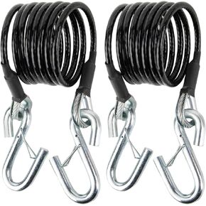 Safety Cable Kit Replace BX88196 for RV, Class III Trailer Safety Cables with S-Hooks 7FT 7500lbs 2 Pieces