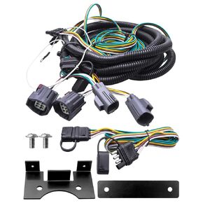 58903 Custom 4 Way RV Towed Vehicle Wiring Trailer Harness Kit, Taillight Harness Connector Fit for Jeep Wrangler JK 2007-2018 (excluding RHD Models)