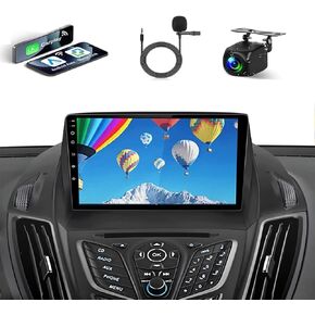 2+32G for Ford Escape 2013 2014 2015 2016 Car Radio Stereo with Wireless Carplay Android Auto, 9 Inch HD Touchscreen Android 12 Car Radio with Backup Camera GPS Bluetooth AM/FM/RDS/AHD/CVBS