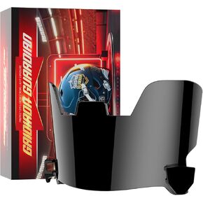 Elite Black Football Visor-عدسة مضادة للخلع من البولي كربونات ، متانة من الدرجة العسكرية ، ملاءمة عالمية لخوذات البالغين/الشباب