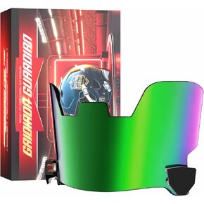 Emerald Green Football Visor - Anti-Scratch HD Contrast Lens, Military-Grade Durability, Universal Fit for Adult/Youth Helmets