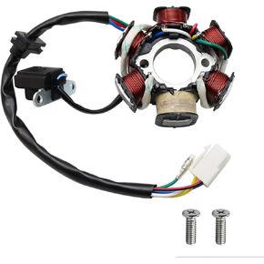 PRO BAT ATV Quad Go Kart Magneto Stator 6 Coils 5 Wires with Female Plug for 50cc 70cc 90cc 110cc 125cc ATV Dirt Bike Go Kart Mini-Choppers Motorcycle