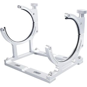 Bevinsee 7" Nitrous Oxide Nos Single Bottle Holder Bracket Billet Aluminum for 10-15 pounds Nitrous Bottle Silver