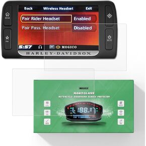 إكسسوارات دراجة نارية Nano Glass Dashboard Screen Screen Kit Harley Davidson Boom! Box 6.5 GT 2014+ (2 × مضاد للوهج)