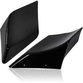 KUAFU Pair Extended Side Covers Stretched Panels Compatible with 1989-2013 Harley Touring Models Street Glide Road Electra Glide Road King Vivid Black ABS Plastic Left Right