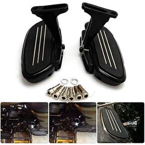 Chrome Streamline دراجة نارية أقدام ركاب لوحة الأرضية مع مجموعات قوسين Mount Fits لنماذج Harley Touring 1993-2024 23 22 21 Road Road Glide Glide Glide Glide 93 up