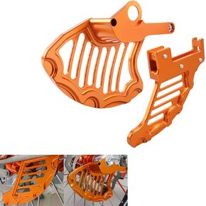 Orange Front & Rear Brake Rotor Disc Cover Protector Compatible with KTM 125-500 SX/SXF/XC/XCF/EXC/EXCF/XCW/TPI/SD/6D 2016-2022 125-450 XC/XCF/SX/SXF 2015 See Fitment