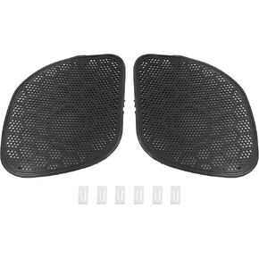 KUAFU Front Fairing Speaker Grille Covers Compatible with 2015-2024 Harley Davidson Road Glide/CVO Road Glide Black Speaker Mesh Cover