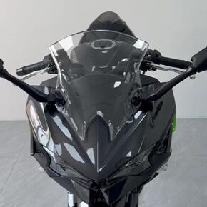 Windshield for NINJA500 SE 2024 2025, PSLER Windscreen Double Bubble Wind Deflector Protector Fairing for NINJA500 SE Ninja 500 2024 2025 (15" Black)
