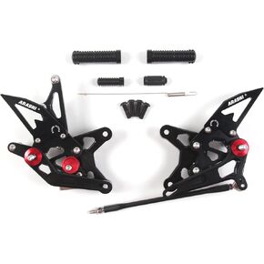 V2.0 REALSETS قابل للتعديل متوافق مع Kawasaki Ninja ZX6R ZX636 2009-2014 ، أسود