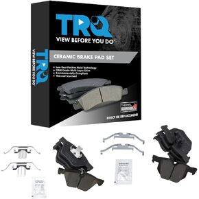 TRQ Brake Pads Ceramic Compatible with 2006 BMW 330i 330xi 2007 335xi
