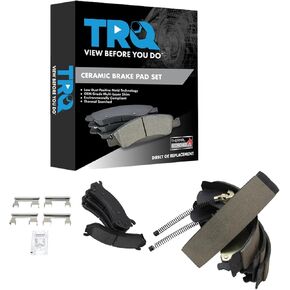 TRQ Brake Pads Ceramic Compatible with 2005-2006 Chevrolet Silverado 1500 2007 Silverado 1500 Classic GMC Sierra 1500 Sierra 1500 Classic