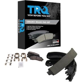 TRQ Brake Pads Ceramic Compatible with 2001-2002 Ford Explorer Sport Trac