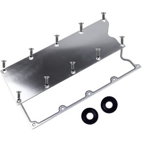 LS Gen 3 Valley Pan Cover Plate Low Profile w/Gasket, Seal | Compatible with GM LS Gen III Engine LSX LS1 LM7 LR4 LQ4 LS6 L59 LQ9 LM4 L33, Chevy GMC Silverado | OE# 551629 12558178 MS19328 (Black)